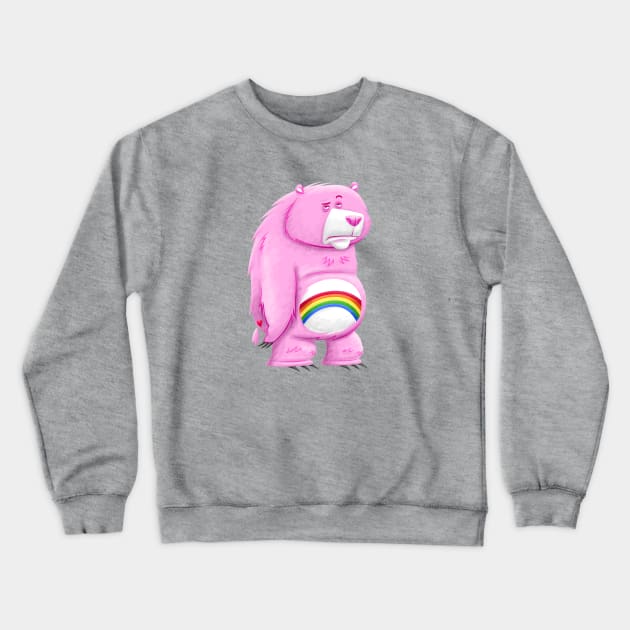 80s toys - Couldn't Care Less Bear Crewneck Sweatshirt by Xander13